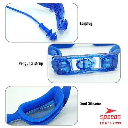 SPEEDS Kacamata renang anak Dewasa Remaja Anti Fog UV Protection 017-1000