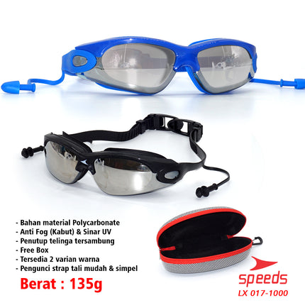 SPEEDS Kacamata renang anak Dewasa Remaja Anti Fog UV Protection 017-1000