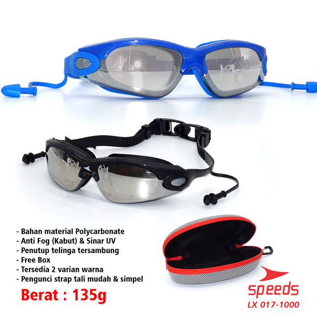 SPEEDS Kacamata renang anak Dewasa Remaja Anti Fog UV Protection 017-1000