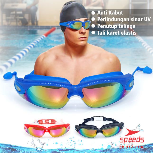 SPEEDS Kacamata Renang Swimming Goggles Dewesa Antifog & UV 017-1100