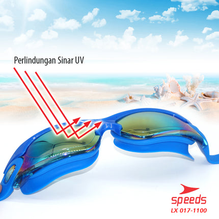 SPEEDS Kacamata Renang Swimming Goggles Dewesa Antifog & UV 017-1100