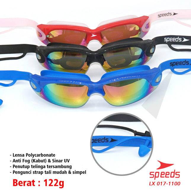 SPEEDS Kacamata Renang Swimming Goggles Dewesa Antifog & UV 017-1100