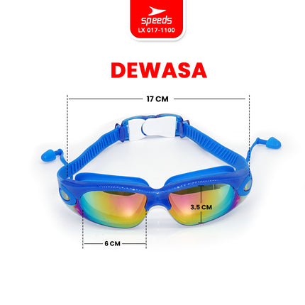 SPEEDS Kacamata Renang Swimming Goggles Dewesa Antifog & UV 017-1100