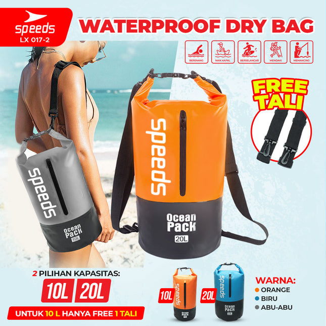 SPEEDS Tas Pelampung Waterproof Dry Bag Ocean Pack Tas Anti Air Renang Pantai Portabel LX 017-2
