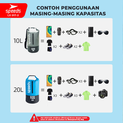 SPEEDS Tas Pelampung Waterproof Dry Bag Ocean Pack Tas Anti Air Renang Pantai Portabel LX 017-2