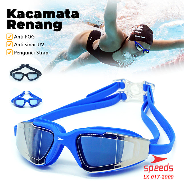 SPEEDS Kacamata Renang Anak Swimming Google Antifog Anti UV Remaja 017-2000