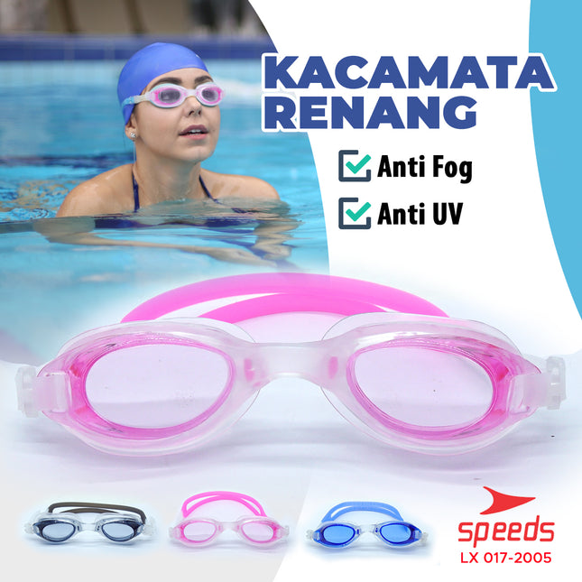 SPEEDS Kacamata renang anak Dewasa Remaja ANTI FOG & UV PROTECTION 017-2005