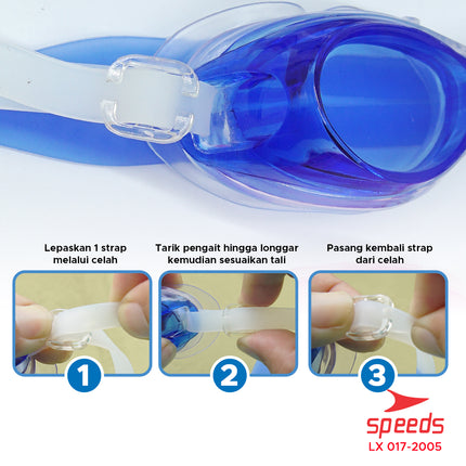 SPEEDS Kacamata renang anak Dewasa Remaja ANTI FOG & UV PROTECTION 017-2005