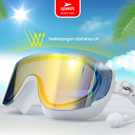 SPEEDS Kacamata Renang Swimming Goggles Lensa Berwarna Anti FOG UV 017-2505