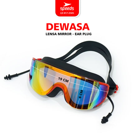 SPEEDS Kacamata Renang Swimming Goggles Lensa Berwarna Anti FOG UV 017-2505