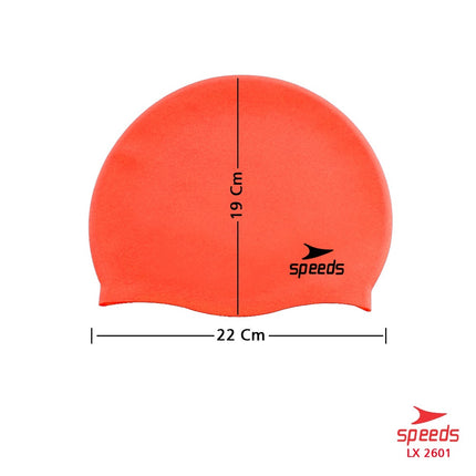 SPEEDS Topi Renang Dewasa Anak / Silicone Swim Cap / Penutup Kepala Renang All Size 017-2601