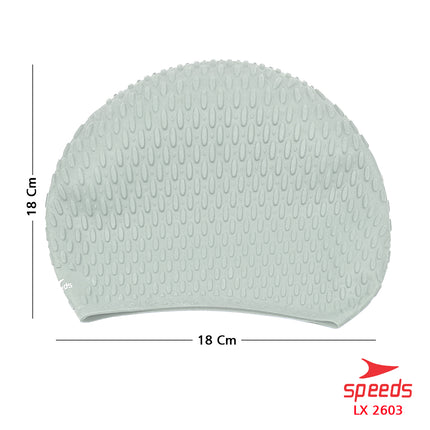 SPEEDS Topi Renang Swimcap Pelindung Telinga Unisex Bahan Silikon Karet Ringan Elastis Anti Air 2603