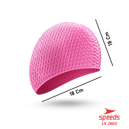 SPEEDS Topi Renang Swimcap Pelindung Telinga Unisex Bahan Silikon Karet Ringan Elastis Anti Air 2603