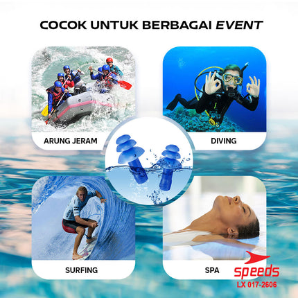 SPEEDS Clip Klip Nose Klip Penutup Hidung Penyumbat Telinga Renang Diving 017-2606