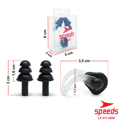 SPEEDS Clip Klip Nose Klip Penutup Hidung Penyumbat Telinga Renang Diving 017-2606