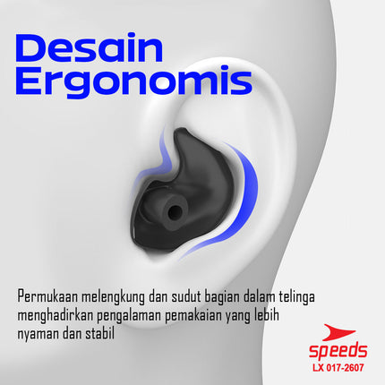 SPEEDS Ear Plug Ear Clip Penutup Hidung Anti Air Renang Diving Penutup Telinga 017-2607