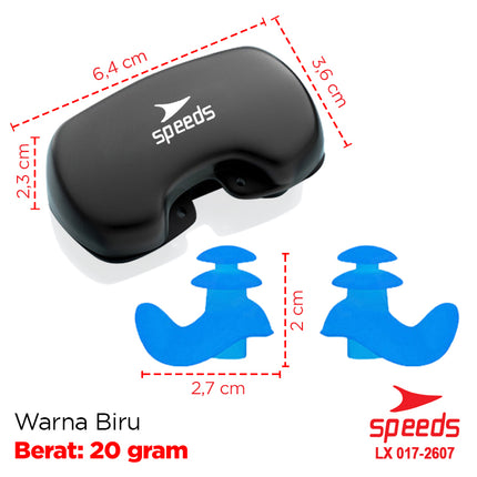 SPEEDS Ear Plug Ear Clip Penutup Hidung Anti Air Renang Diving Penutup Telinga 017-2607