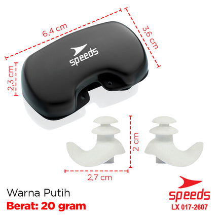 SPEEDS Ear Plug Ear Clip Penutup Hidung Anti Air Renang Diving Penutup Telinga 017-2607