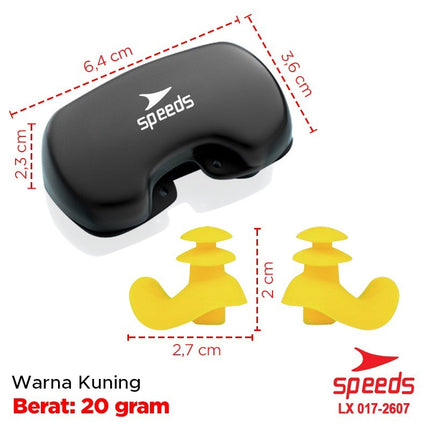 SPEEDS Ear Plug Ear Clip Penutup Hidung Anti Air Renang Diving Penutup Telinga 017-2607