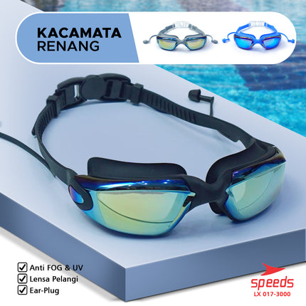 SPEEDS Kacamata Renang Dewesa Swimming Goggles Antifog & UV Shield 017-3000