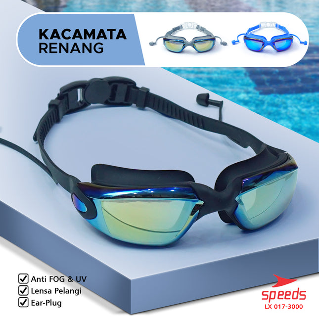 SPEEDS Kacamata Renang Dewesa Swimming Goggles Antifog & UV Shield 017-3000