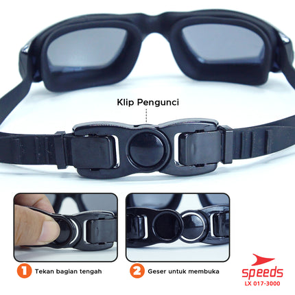 SPEEDS Kacamata Renang Dewesa Swimming Goggles Antifog & UV Shield 017-3000