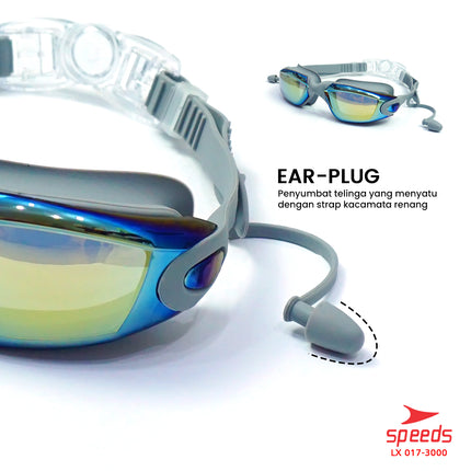 SPEEDS Kacamata Renang Dewesa Swimming Goggles Antifog & UV Shield 017-3000