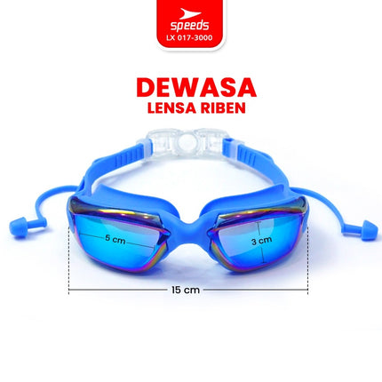 SPEEDS Kacamata Renang Dewesa Swimming Goggles Antifog & UV Shield 017-3000