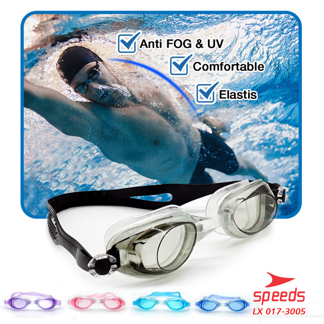SPEEDS Kacamata renang anak Dewasa Remaja ANTI FOG & UV PROTECTION 017-3005