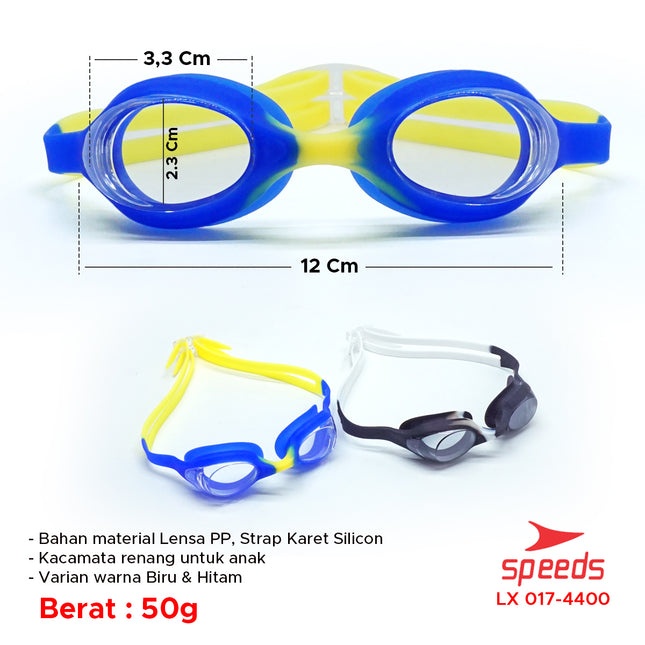 SPEEDS Kacamata renang anak Dewasa Remaja ANTI FOG & UV PROTECTION 017-4400