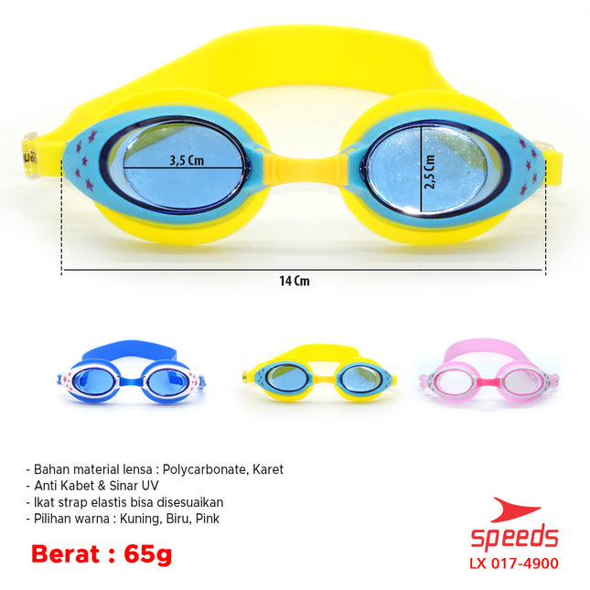 SPEEDS Kacamata renang anak Dewasa Remaja ANTI FOG & UV PROTECTION 017-4900
