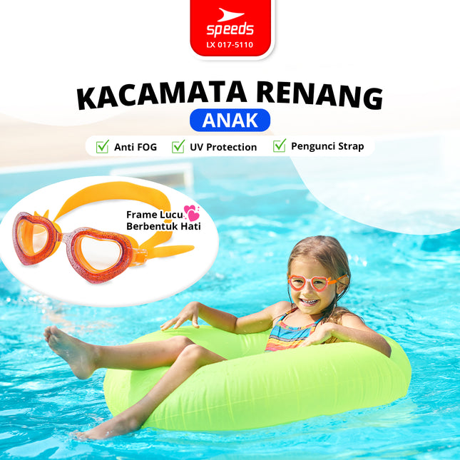 SPEEDS Kacamata Renang Anak Kids Swimming Goggles Anti Fog UV Protection Perlengkapan Berenang 017-5110