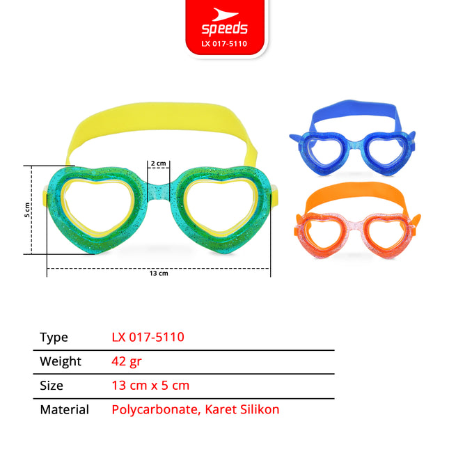 SPEEDS Kacamata Renang Anak Kids Swimming Goggles Anti Fog UV Protection Perlengkapan Berenang 017-5110
