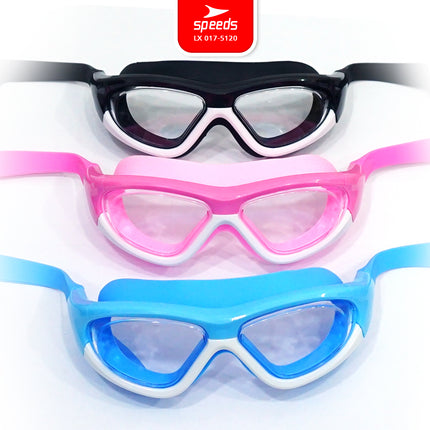 SPEEDS Kacamata Renang Built-In Earplug Anak Elastis Anti FOG UV Kids Swimming Glasses Goggles Perlengkapan Renang 017-5120