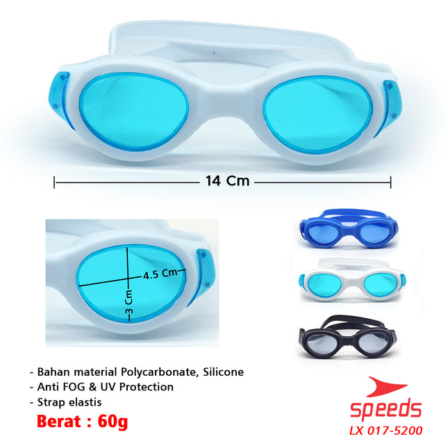 SPEEDS Kacamata renang anak Dewasa Remaja ANTI FOG & UV PROTECTION 017-5200