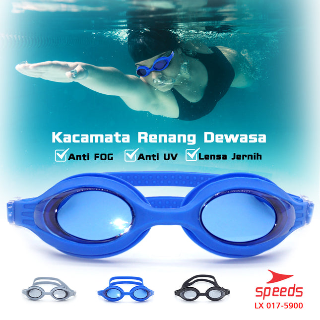 SPEEDS Kacamata renang anak Dewasa Remaja ANTI FOG & UV PROTECTION 017-5900