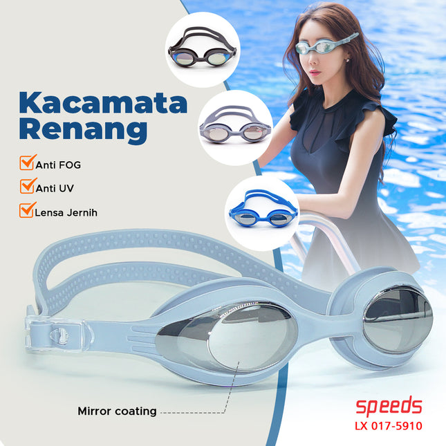 SPEEDS Kacamata renang anak Dewasa Remaja ANTI FOG & UV PROTECTION 017-5910