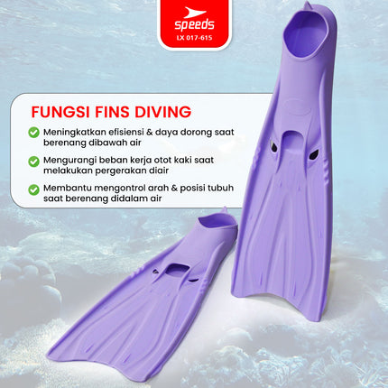 SPEEDS Kaki Katak Diving Fins Perlengkapan Snorkeling Laut Menyelam Kaki Kodok 017-615