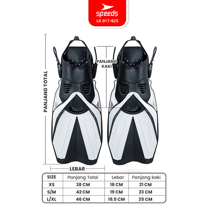 SPEEDS Fin Kaki Katak Diving Fins Snorkeling Equipment Peralatan Menyelam 017-625