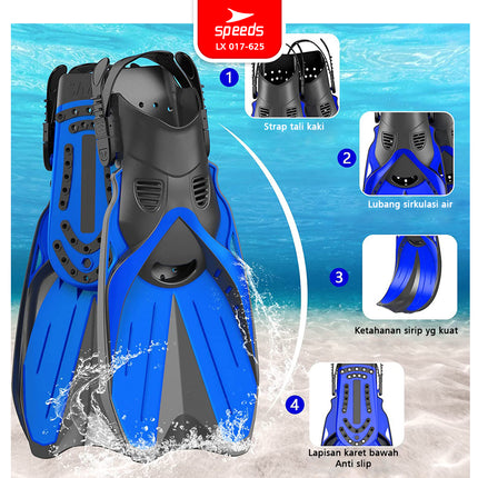 SPEEDS Fin Kaki Katak Diving Fins Snorkeling Equipment Peralatan Menyelam 017-625