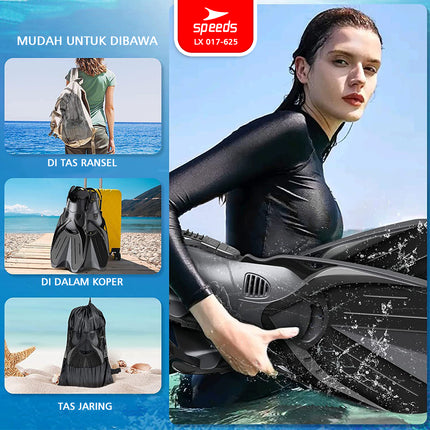 SPEEDS Fin Kaki Katak Diving Fins Snorkeling Equipment Peralatan Menyelam 017-625