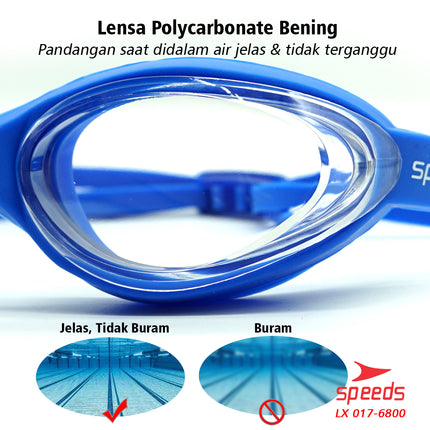 SPEEDS Kacamata renang anak Dewasa Remaja ANTI FOG & UV PROTECTION 017-6800