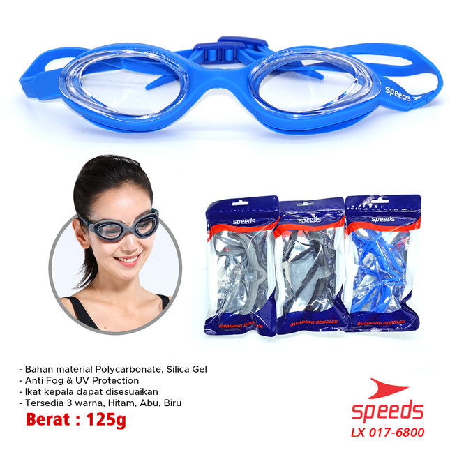 SPEEDS Kacamata renang anak Dewasa Remaja ANTI FOG & UV PROTECTION 017-6800