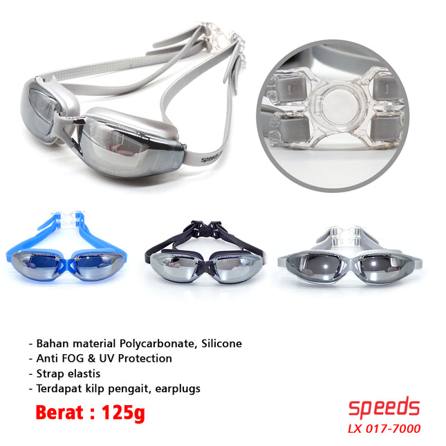 SPEEDS Kacamata renang Miror ANTI FOG & UV PROTECTION 017-7000