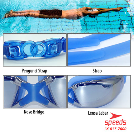 SPEEDS Kacamata renang Miror ANTI FOG & UV PROTECTION 017-7000