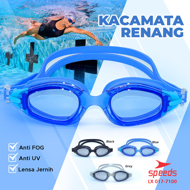 SPEEDS Kacamata Renang Dewesa Swimming Goggles Anti Fog & UV Shield 017-7100