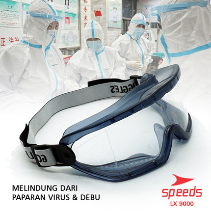 SPEEDS Kacamata Anti Virus / Kacamata Safety Glass / Kacamata APD LX 017-9000