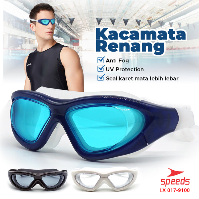 SPEEDS Kacamata Renang Dewasa  Swimming Goggles Antifog &UV Shield 017-9100