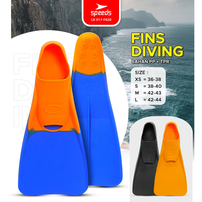 SPEEDS Kaki Katak Kaki Selam Kaki Kodok Diving Fins Fin Alat Snorkeling Perlengkapan Menyelam Original 017-F620