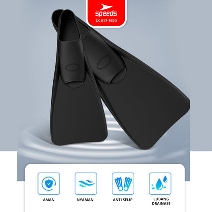 SPEEDS Kaki Katak Kaki Selam Kaki Kodok Diving Fins Fin Alat Snorkeling Perlengkapan Menyelam Original 017-F620